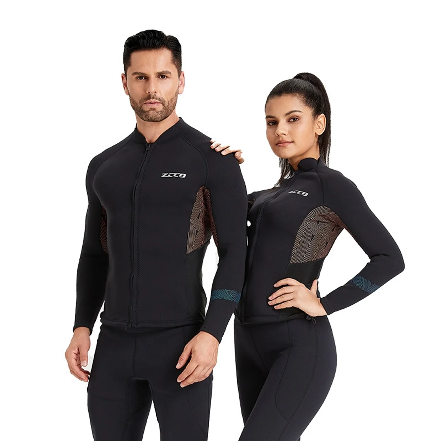 

1.5MM Neoprene Diving Top Jacket Men Women Separated Wetsuit Scuba Spearfishing Snorkeling Surfing Coat Winter Thermal Swimwear