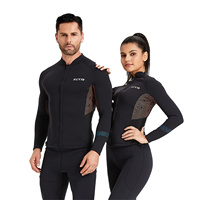 1.5MM Neoprene Diving Top Jacket Men Women Separated Wetsuit Scuba Spearfishing Snorkeling Surfing Coat Winter Thermal Swimwear