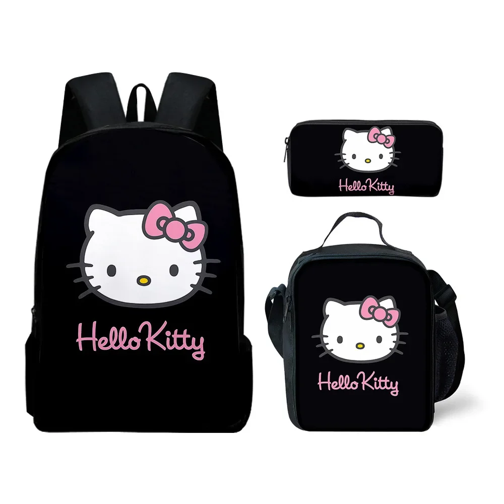 3D Hello Kitty śliczny Hello Kitty plecak torba na drugie śniadanie piórnik tornister studencki Kawaii tornister z motywem kreskówkowym Mochila