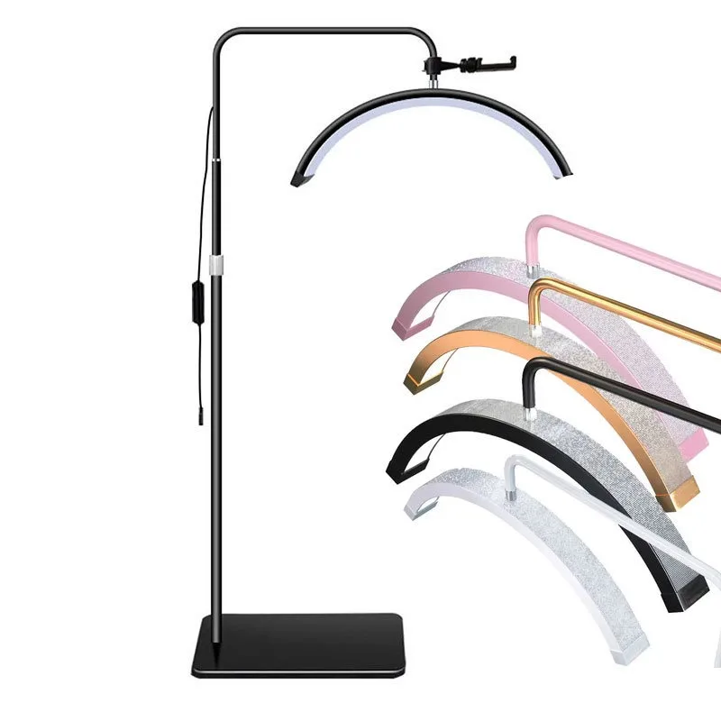 

24-inch half-moon beauty lamp with drill, embroidery lamp to illuminate the face, U-shaped eyelash lamp, eye protection
