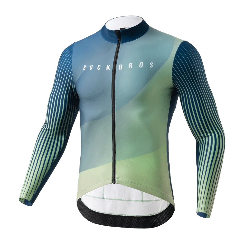 AliExpress ROCKBROS Autumn Winter Cycling Jersey Windproof Thermal Warm Fleece Jersey High Elastic Comfortable Jersey Men Cycling Clothing