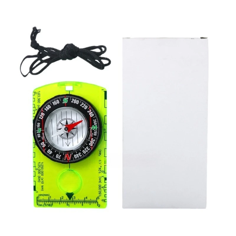 Source Factory Outdoor Compass Map Ruler, Multifunctional Compass Acrylic