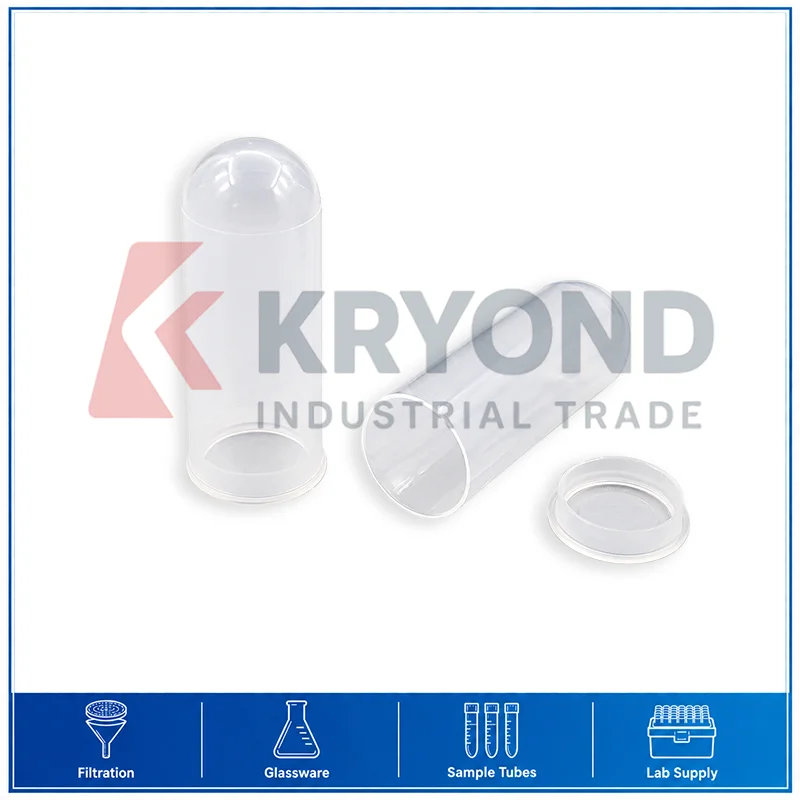 100ml Plastic Centrifuge Tube Round Bottom Press Cap 38mm Diameter Laboratory Storage Pack Clear Material Structure Design 30PCS