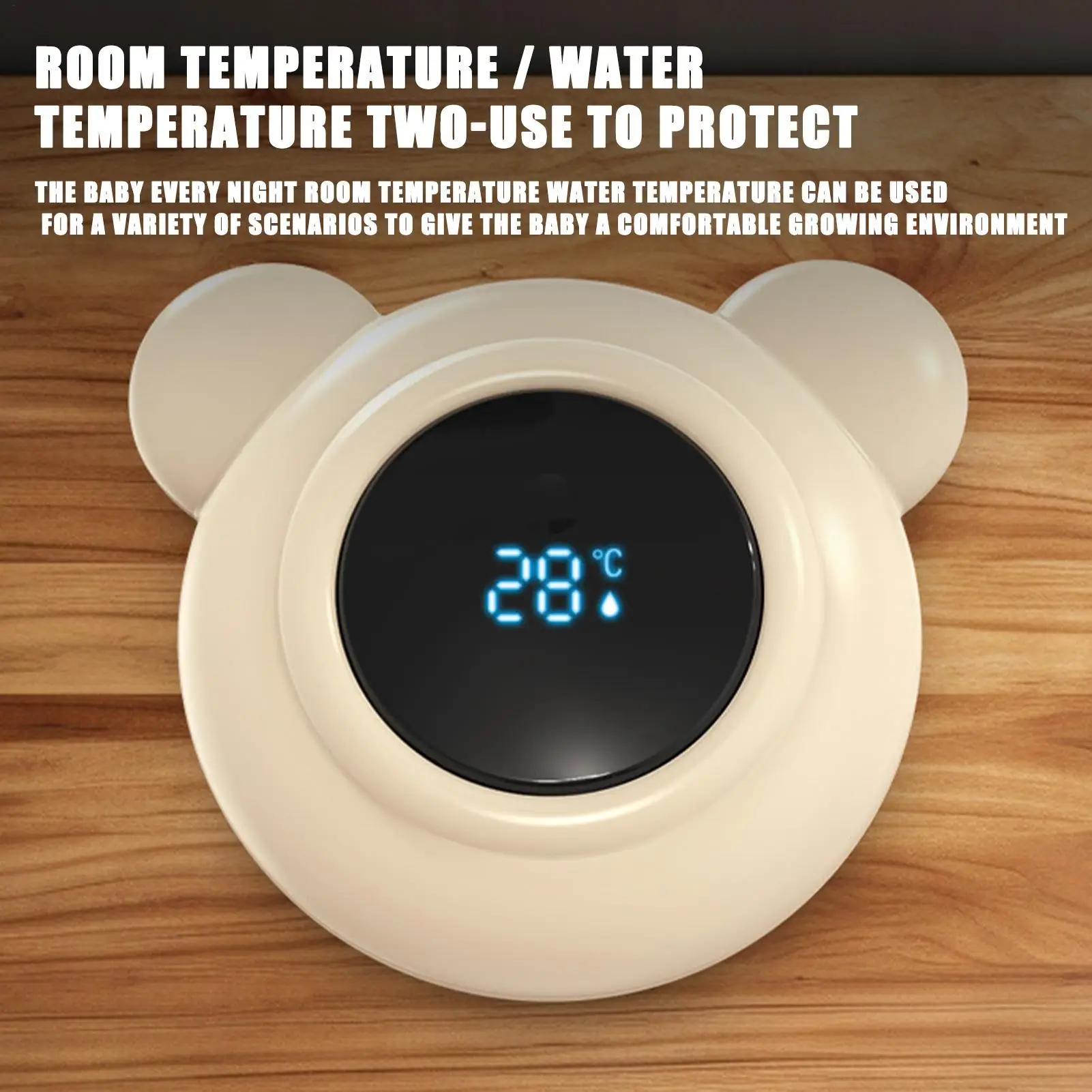 Baby Bath Thermometer Tub Temperature Monitor Hot Cold Water Resistant Temperature Warning Monitor Upgraded Sensor LED Display
