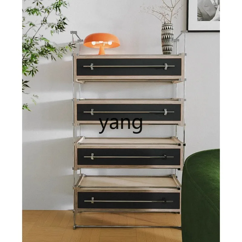 LTT home storage wall living room bedroom display rack antique partition aluminum profile drawer locker