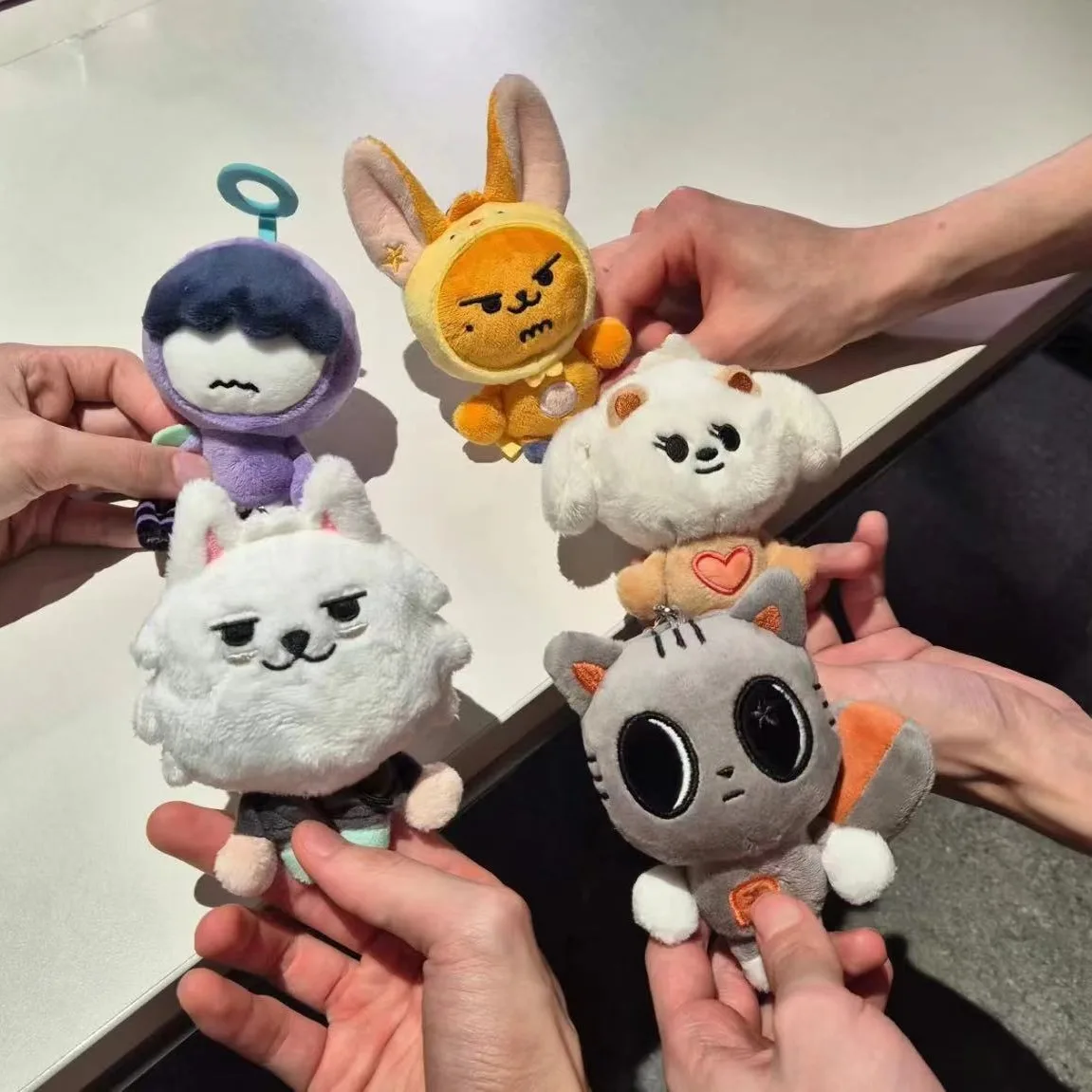 PPULBATU Purse Keychain Cartoon Plush Doll Keychains SOOBIN YEONJUN Kawaii Headphone Bag Pendant Accessories Keyring Fans Gift