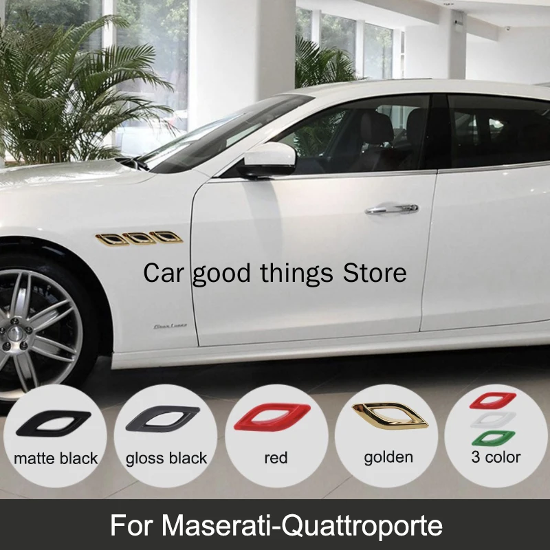 Car Styling Fender Air Outlet Trim Cover Sticker for Maserati Quattroporte Ghibli Levante Car Modification Accessories