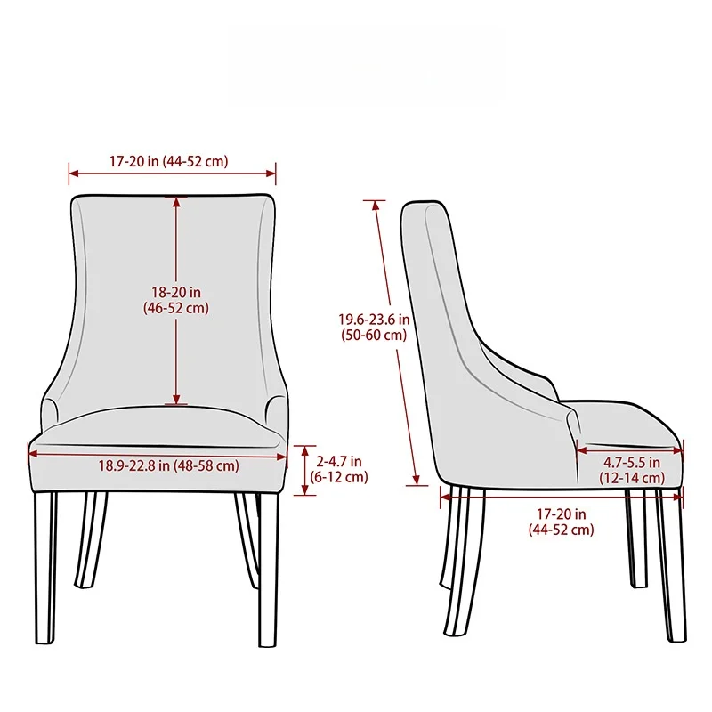 1PC Jacquard Dining Chair Covers Elastic High Back Sloping Chair Cover Strech Accent Wedding Chairs Seat Slipcover for Home Part