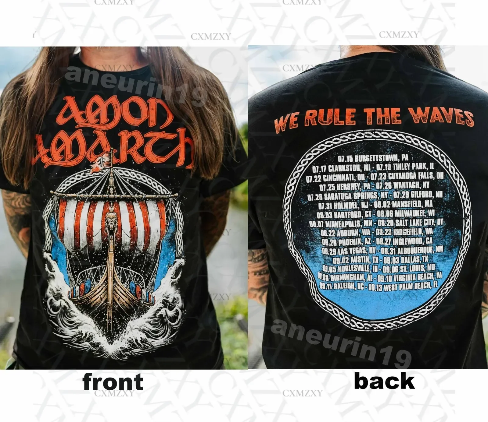 

Amon-Amarth 2025 US Tour 100% Cotton T-shirt