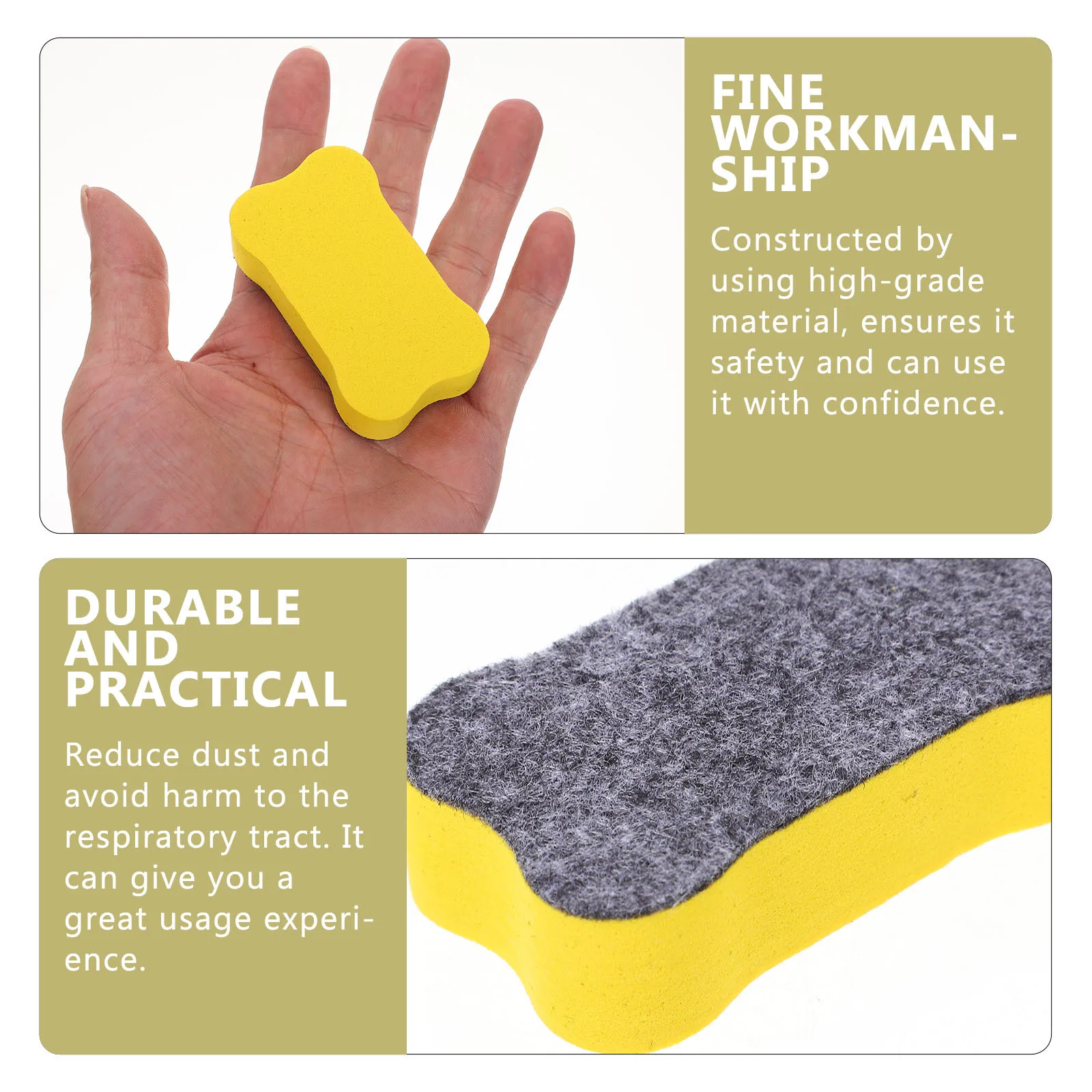 24 قطعة محايات السبورة على شكل عظمة عالية الجودة المواد ضمان السلامة متعددة الوظائف السبورة الأنظف ممحاة المسح الجاف #3