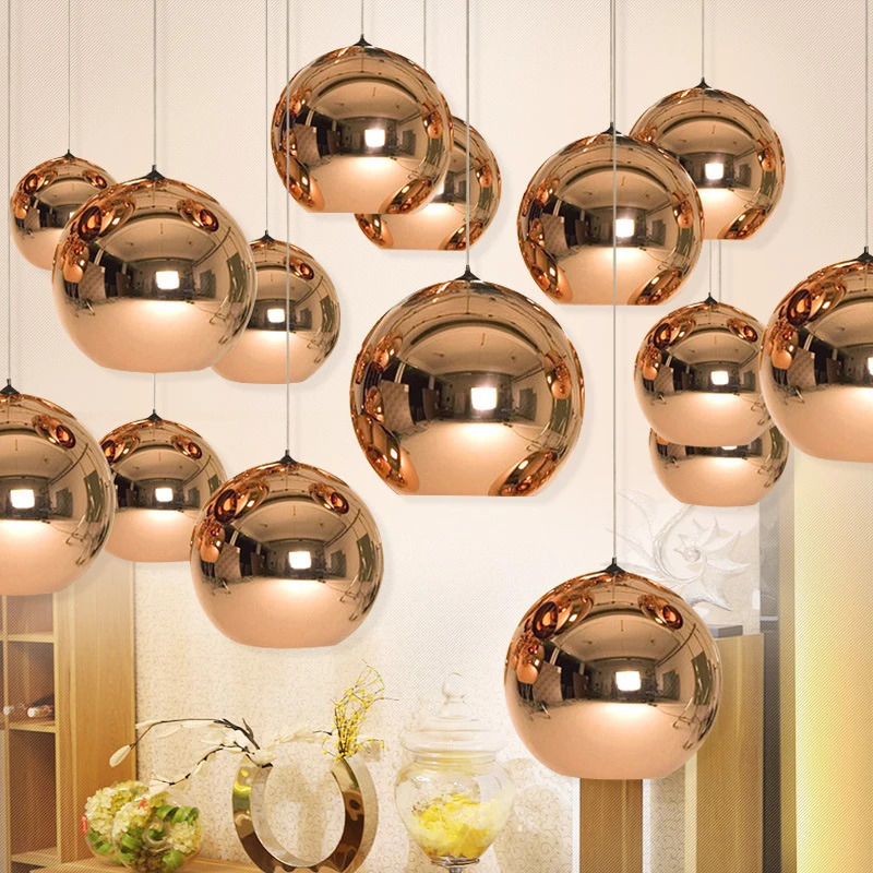 

Nordic Space Ball Glass Pendant Lights Lighting Modern LED Hanging Light Dining Room Bar Decor Lamp Living Room Kitchen Fixtures