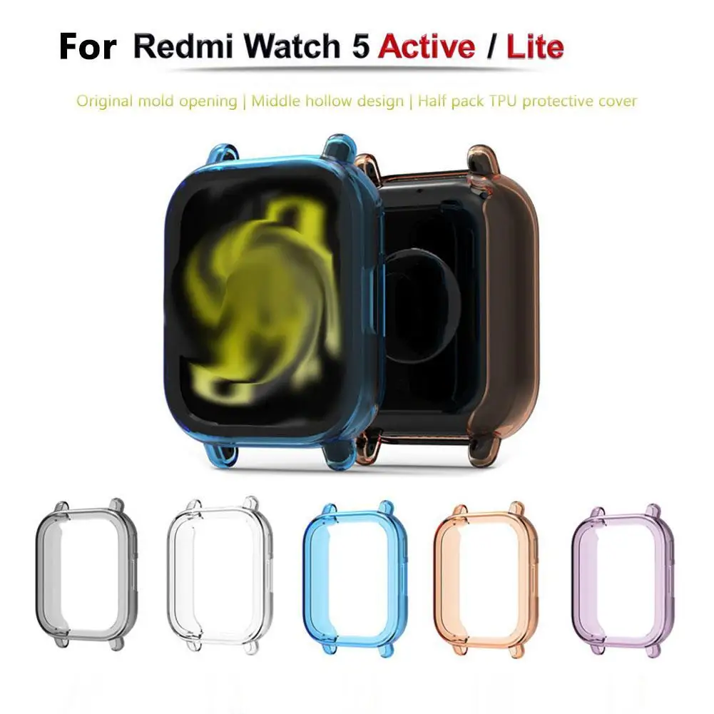 Plating Case For Redmi Watch 5 Active/Lite Smart Strap Soft Protector Shell Bumper Protective Cover For Xiaomi Watch Accessoress