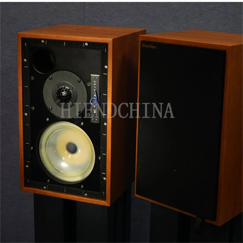 BestVox 8 Inch Bookshelf Speaker LS5/9 BBC Classic Fever HiFi Monitor Speaker LS59 Polypropylene 8 Inch Woofer Birch Plywood Box