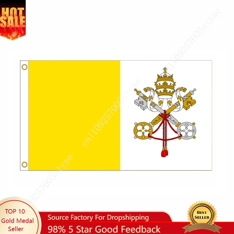 

The Vatican City State National Flags Wall decoration Sign Banner Poster For Outdoor indoor 90x150cm Vatican National Flags Wal