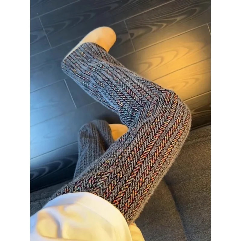 

Американские джентльменские вельветовые брюки в полоску, мужские осенне-зимние прямые брюки с высокой талией, повседневные брюки