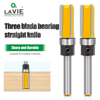 LAVIE 1PC 1/4 Shank 3 Pattern Bit Router with bearings Bit Woodworking Milling Cutter For Wood Bit Router Bit C07013Z31325Y
