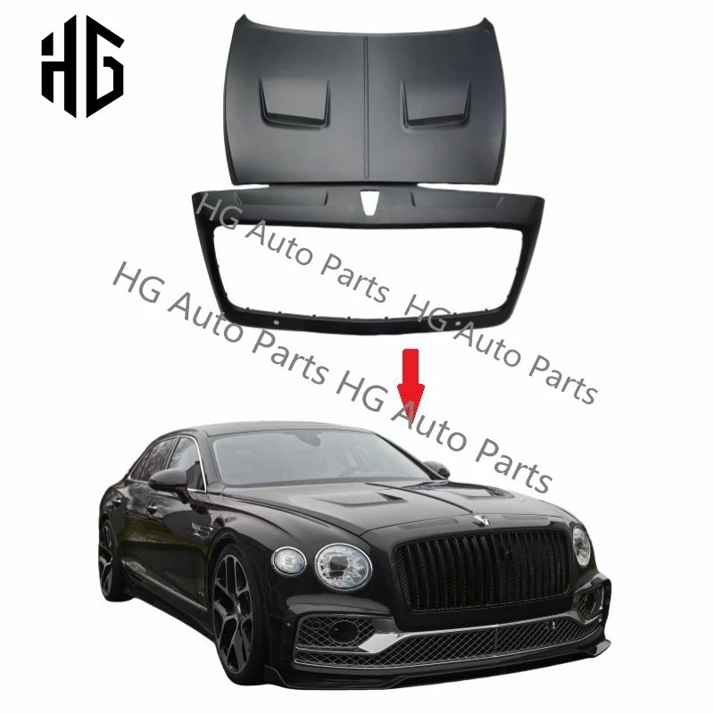 

Upgrade To MSY Style Front Bumper Grill Frame Rear Bumper Spoiler Engine Hood Bodykit For 2020 Bentley Flying Spur