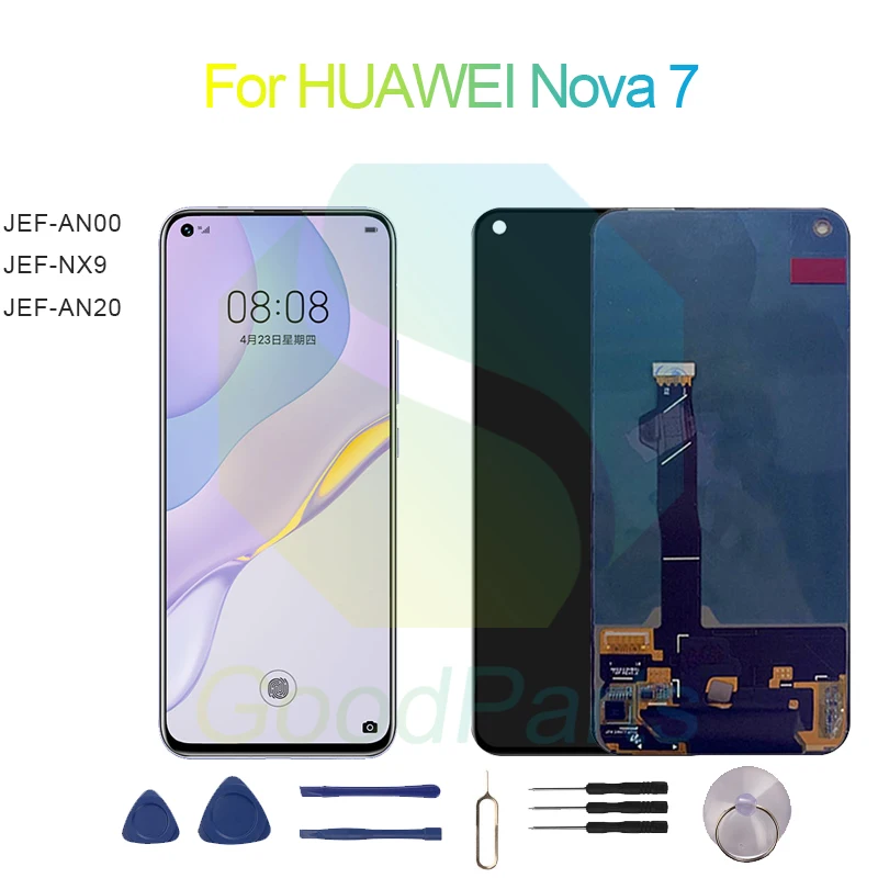 

for HUAWEI Nova 7 5G Screen Display Replacement 2400*1080 JEF-AN00, JEF-NX9, JEF-AN20 Nova 7 5G LCD Touch Digitizer Assembly