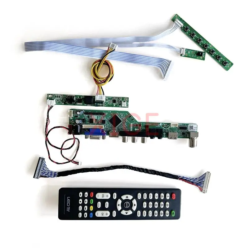 Imagem -03 - Placa de Controlador de Tela de Exibição Analógica tv Caber Lm195wd1 Lm195wd2 Hdmi-compatível Faça Você Mesmo Kit Lvds 30 Pinos 1600*900 19.5 Vga av Usb rf