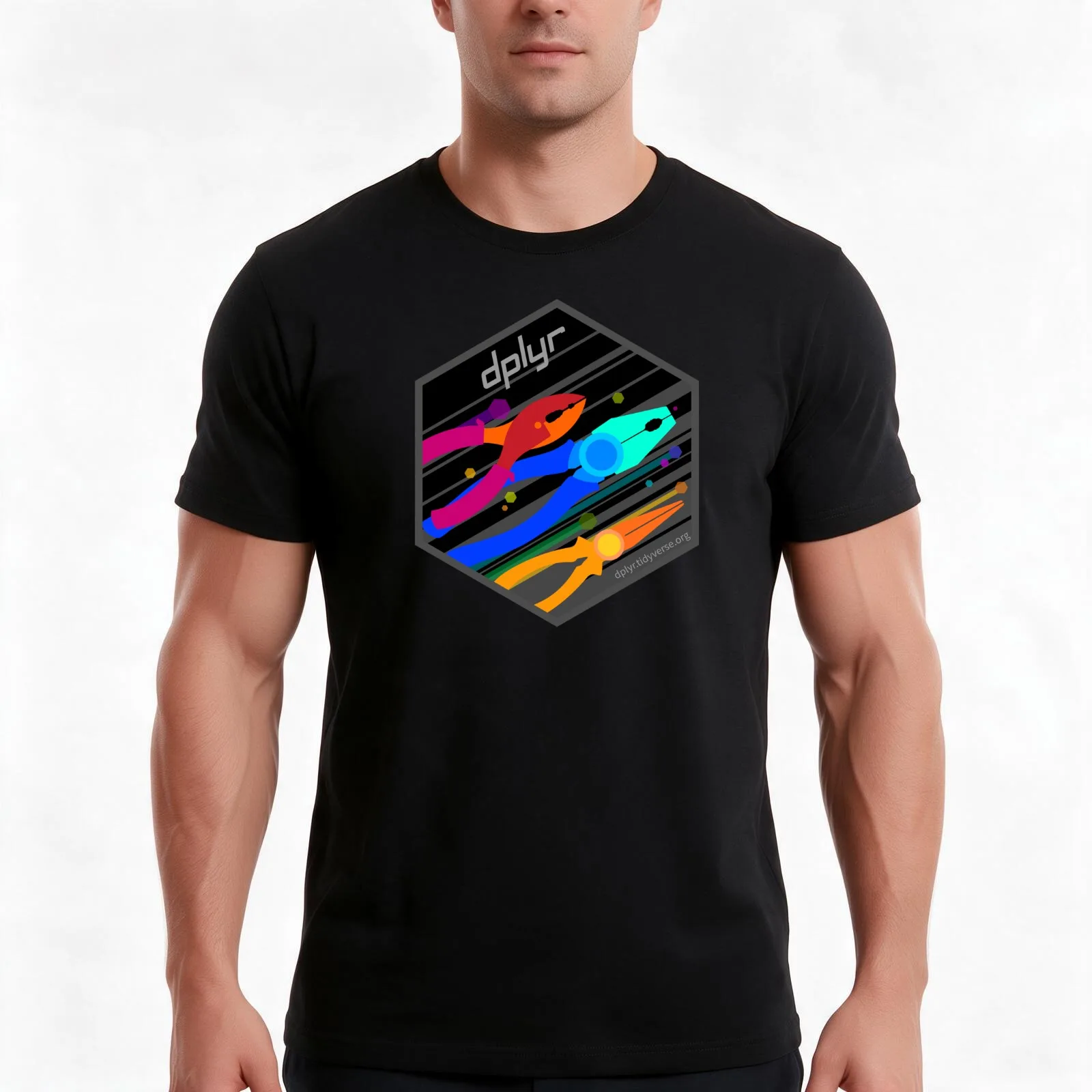 dplyr 2020 Hexagonal Sticker T-Shirt Summer Casual Cotton Tee Oversized Streetwear Tops Vintage Graphic Print 100% Cotton