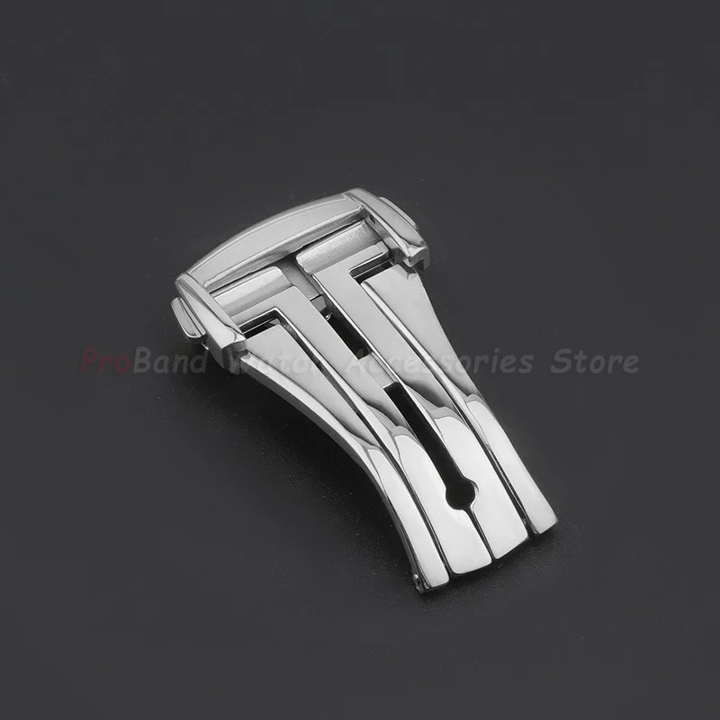 Stainless Steel Deployment Clasps for Omega 16mm 18mm 20mm Folding Watch Buckle Strap Butterfly Button for Seamaster Speedmaster
