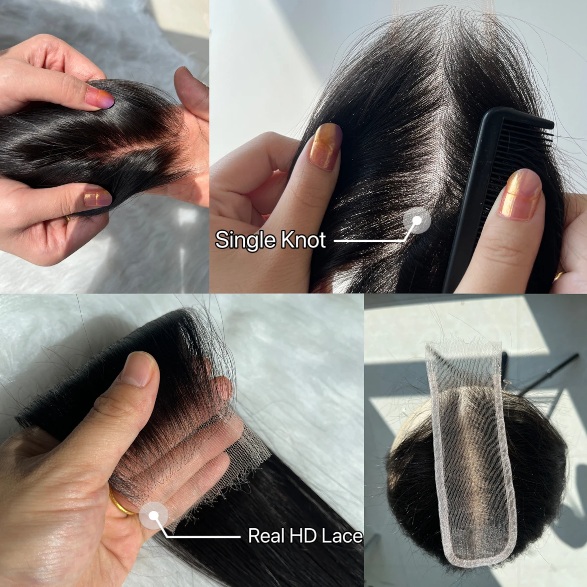 AVENIR nudos individuales 2x6 HD Cierre de encaje Invisible suizo HD encaje derretido pieles Pre desplumado cabello humano virgen HD cierre Frontal solo