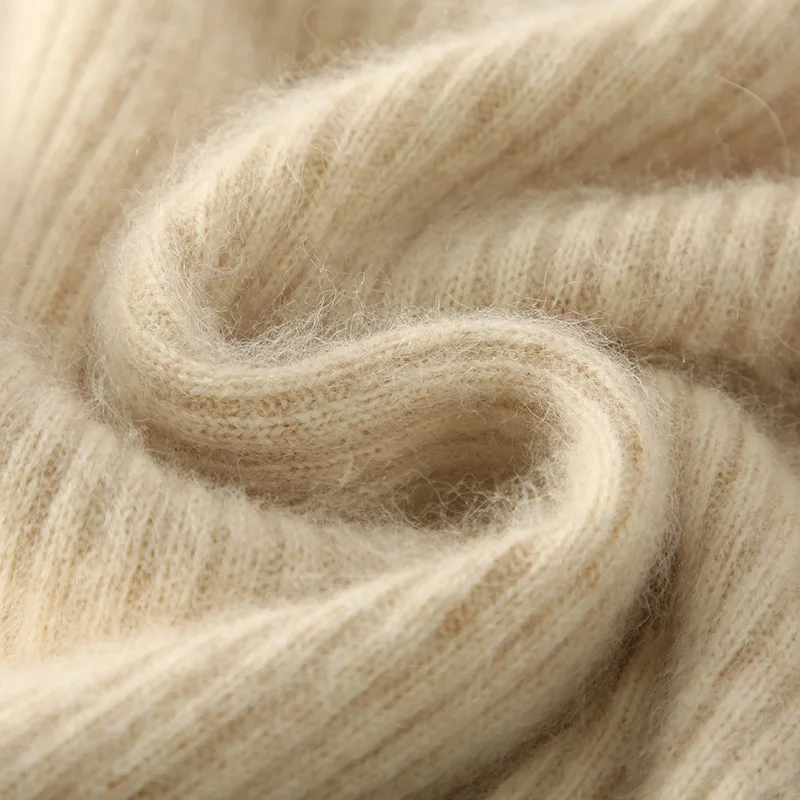 Herfst Winter Nieuwe Dameskleding Trui 100% Nertsen Kasjmier Semi Hoge Hals Trui Top Modieuze Dikke Warme Gebreide Trui