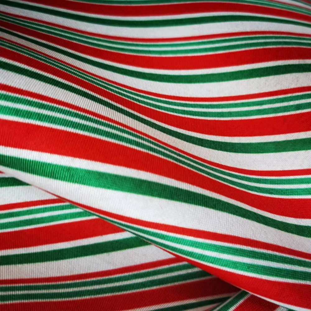 Red Green Christmas Polyester Square Pure Cotton Material Patchwork Printed Pattern Apparel Supplies Sewing Fabric Clothing