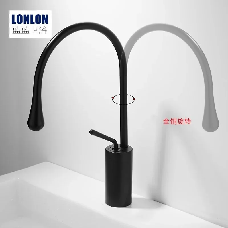 

Vidric Bakicth Basin Faucets Single Lever 360 Rotation Spout Moder Brass Mixer Tap For Kitchen And Bathroom Basin Water Sink Mix