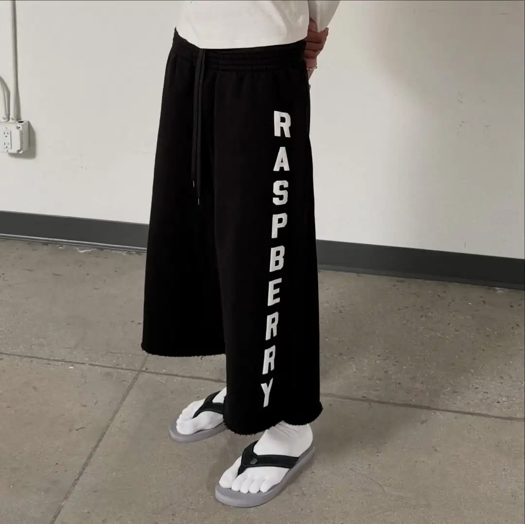 

Y2K Letter Print Baggy Capri Pants Retro Shorts American Hip Hop Casual Streetwear Unisex Loose Sweatpants Basketball Shorts