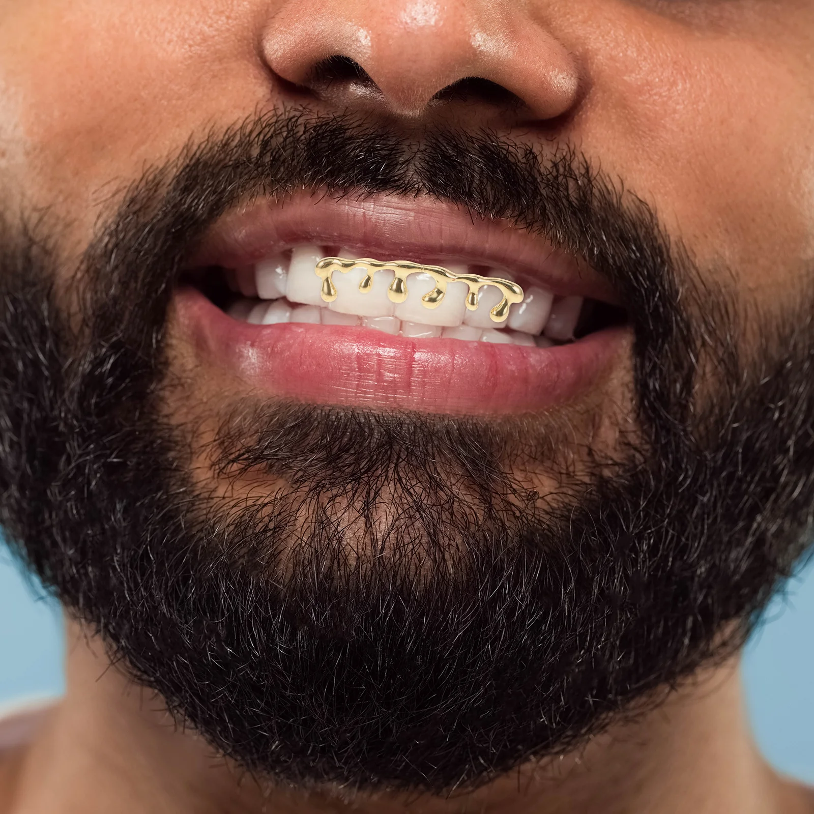 Hip-hop Six-tooth Gold-plated Water Drop Braces Cap Teeth Drip Caps Teardrop Grill Accessories