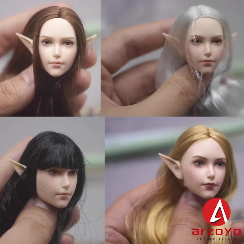 IN STOCK SUPER DUCK SDH021 1/6 Female Elf Ears Head Sculpt Carving Fit 12" Soldier Pale Skin Action Figure Body Model Dolls