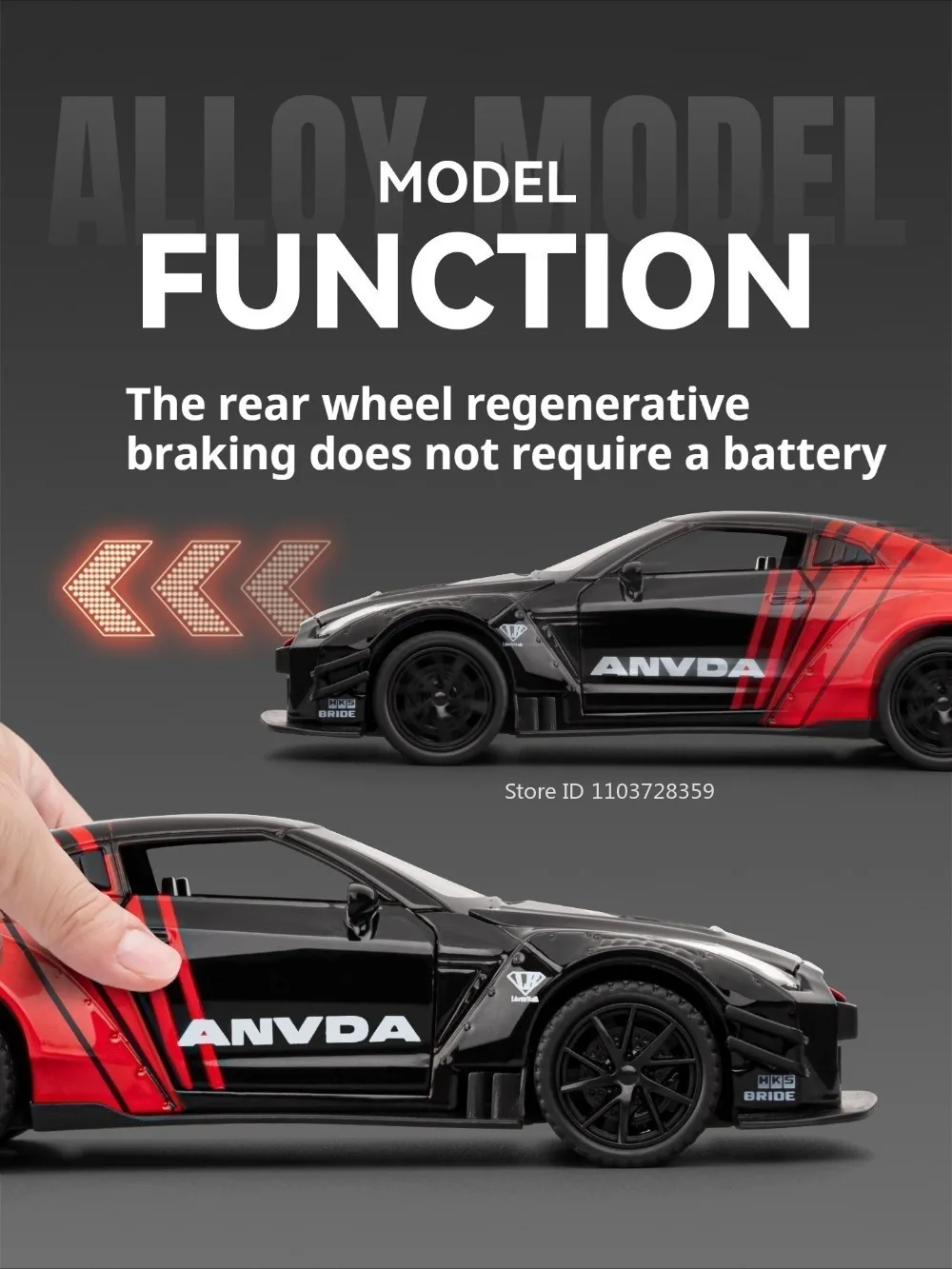 1:32 GTR Panamera Modell Sportwagen Spielzeug Legierung Druckguss Sound Licht Türen geöffnet Exquisite Körper zurückziehen Sammlung Supercars – Detail 7