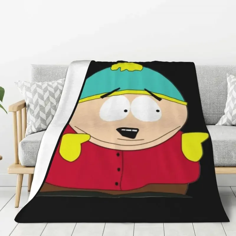 Custom Cartoon Anime SouthPark Blanket 3D Print Soft Flannel Fleece Warm Eric Cartman Throw Blankets for Home Bedroom Sofa Quilt