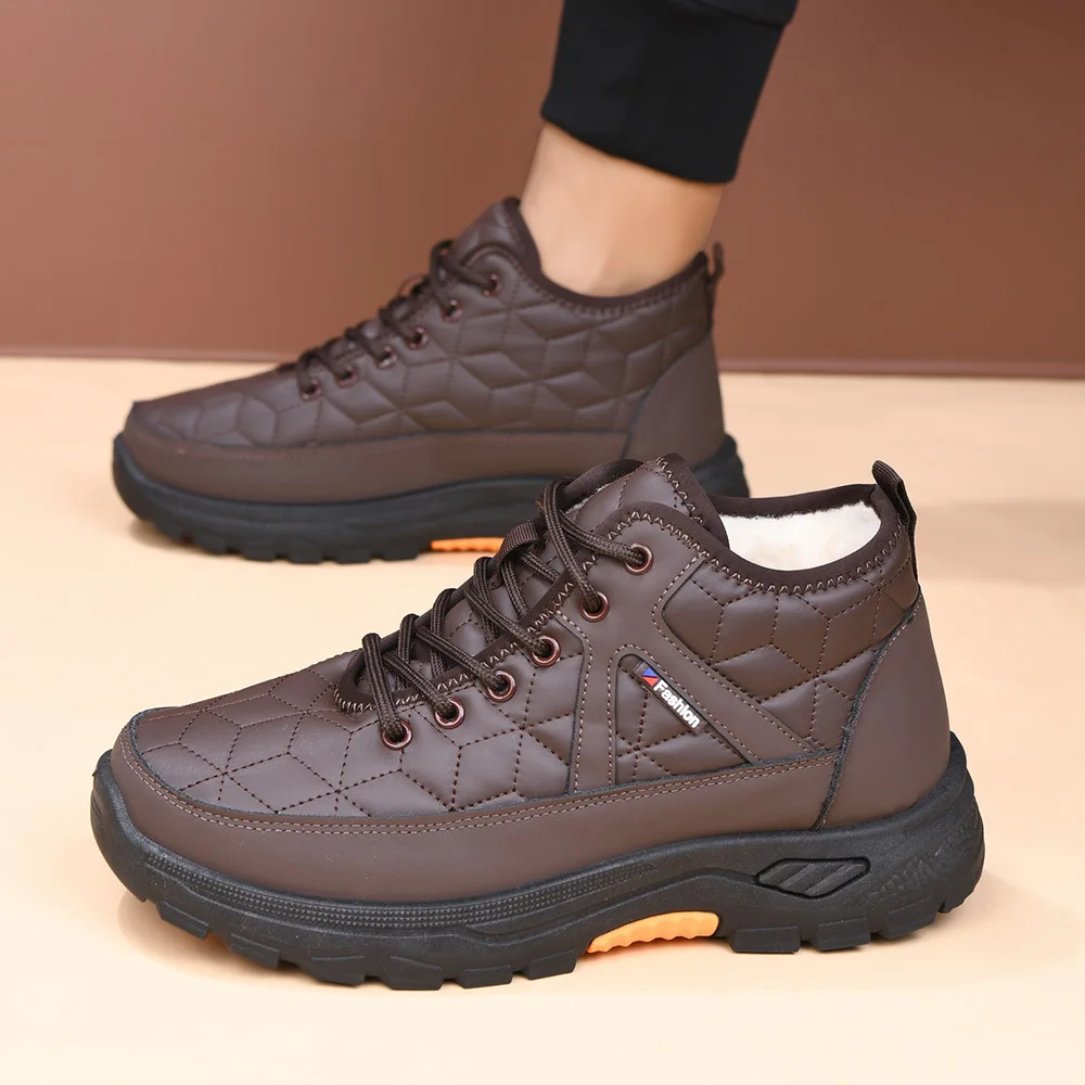Men's 2026 Winter New Velvet Warm Thick Bottom Snow Boots Casual Sports Shoes Outdoor Men's Boots