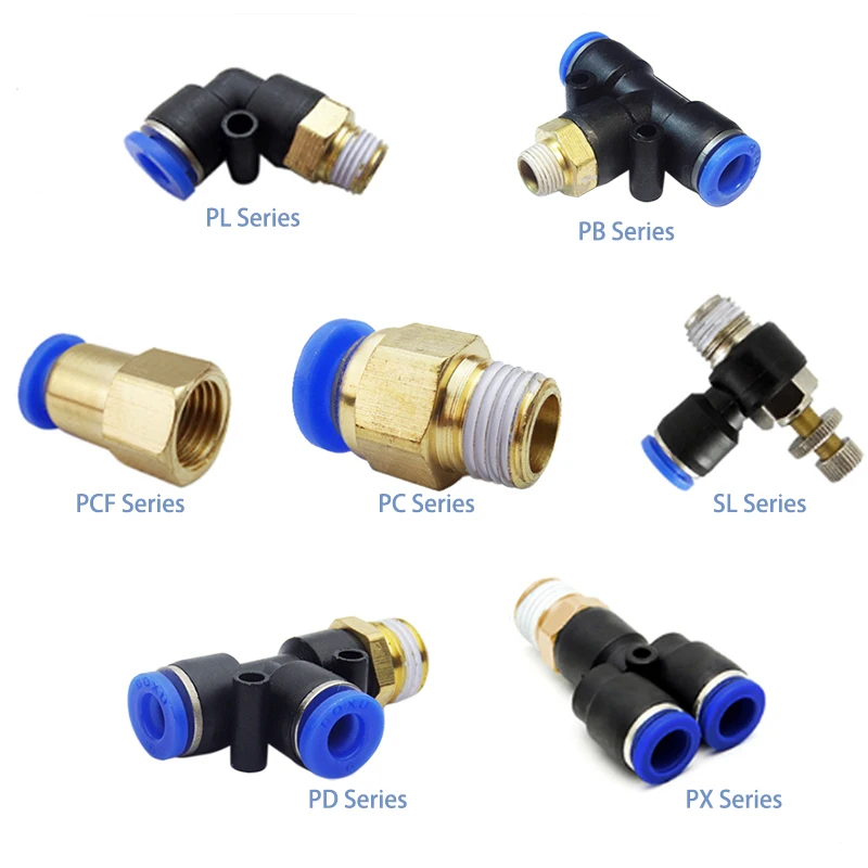 

10PCS PL/PB/PCF/PC/SL/PD/PX Type Air Hose Rapidities Pipe Quick Release Brass Fittings pneumatic connector