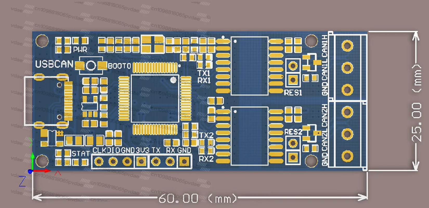 PCAN dual open source USBCAN USB to CAN debugging analyzer USB to PCAN adapter analyzer