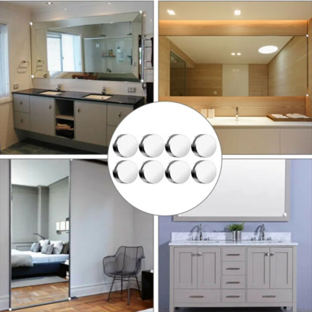 Clips Mirror Clip 8 Pieces Bathroom Hardware Mirror Hanging Mirror Holder Wall Mounting High Quality Practical