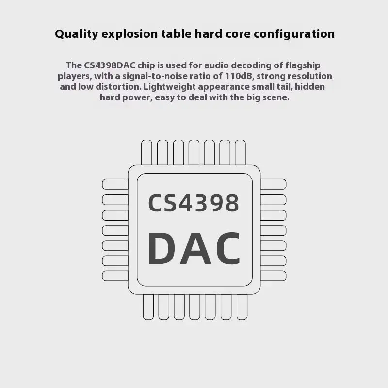 ROSESELSA RZ-300M Portable Earphone Amplifier Connection Cable Type-C to 3.5mm Headphone Adapter Customized HiFi Decoding