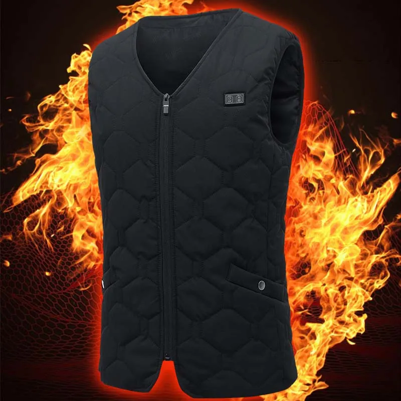 20 Heating Areas Vest Men's Winter New USB Electric Heating Warm Vest Women Infrared Intelligent Electric Heating Thermal Vest