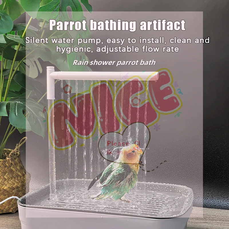 【HGS】Nueva Bañera Automática para Pájaros y Loros, Bañera Eléctrica USB con Circulación de Agua, Fuente de Ducha para Mascotas, Suministros para Mascotas