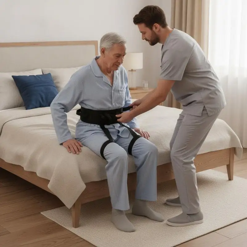 Gait Assist Transfer Belt with Leg Loops Anti-Slip Breathable for Elderly Patient Rehabilitation Nursing Use