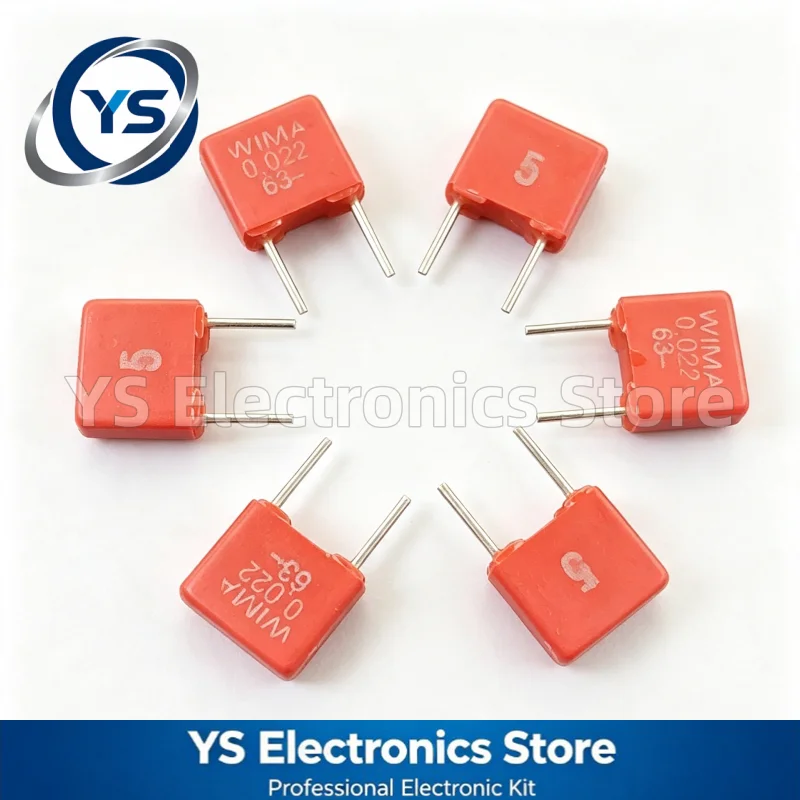 5/10/20/50pcs WIMA MKS2 63V0.022UF RED 63V 0.022UF 22NF 223 63V223 P5 5mm Film Capacitor Hi-Fi Audio Capacitors NEW and Original