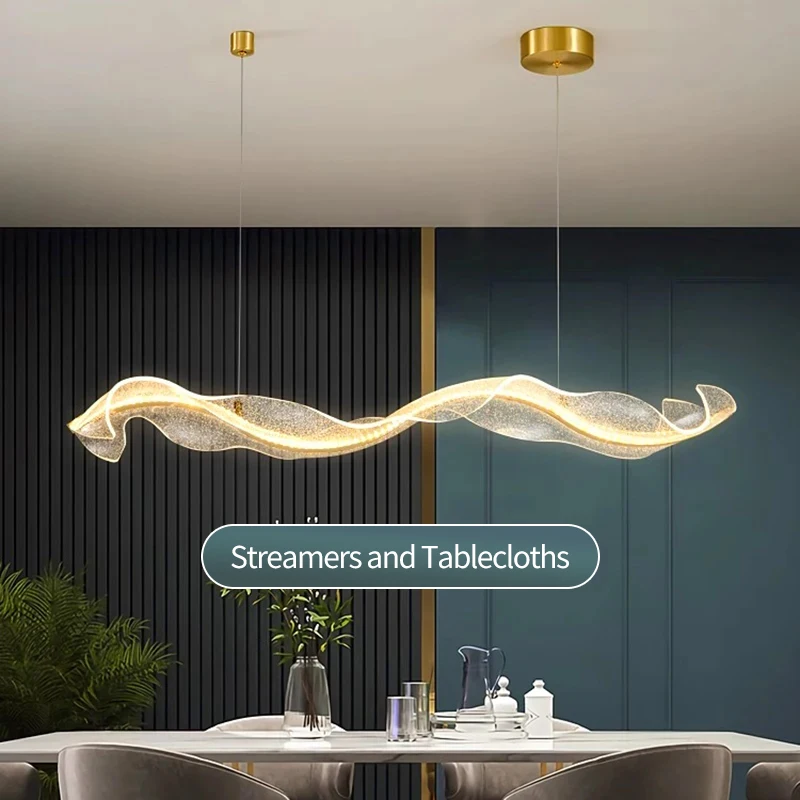 Lustre de plafond LED moderne, pour restaurant, bar, comptoir, lampe décorative pour table de salle à manger longue, éclairage intérieur