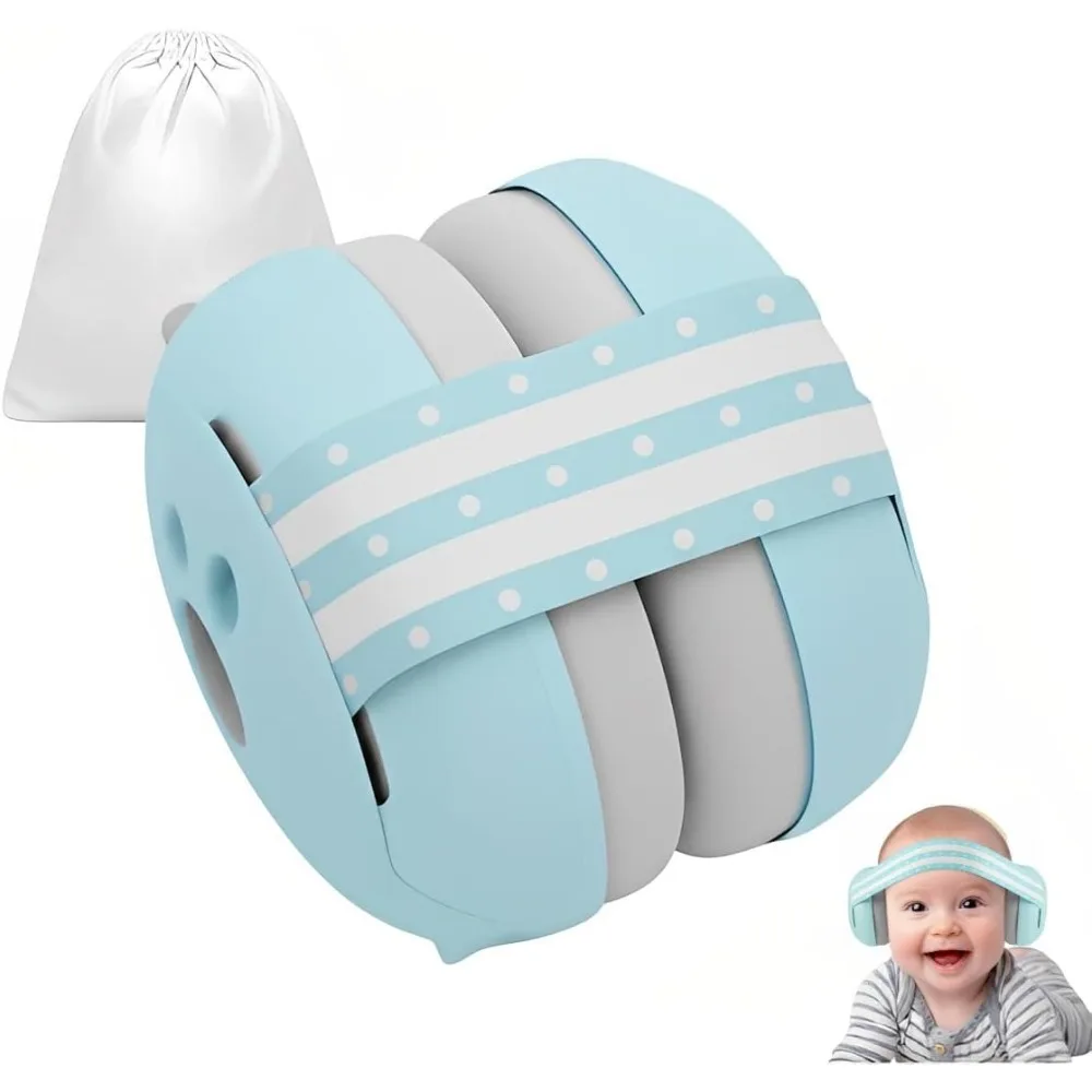 Baby Earmuffs Noise Cancelling Hearing Protection 0-36 Months Infant Toddler Ear Defenders Foldable Soft Sensory Sleep Travel