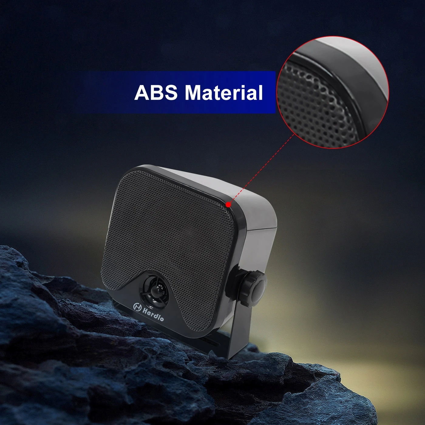 Herdio 2PCS 4'' 100W Heavy Duty Waterproof Boat Marine Audio Box Outdoor Speakers Surface Mounted For ATV UTV RZR Golf Cart