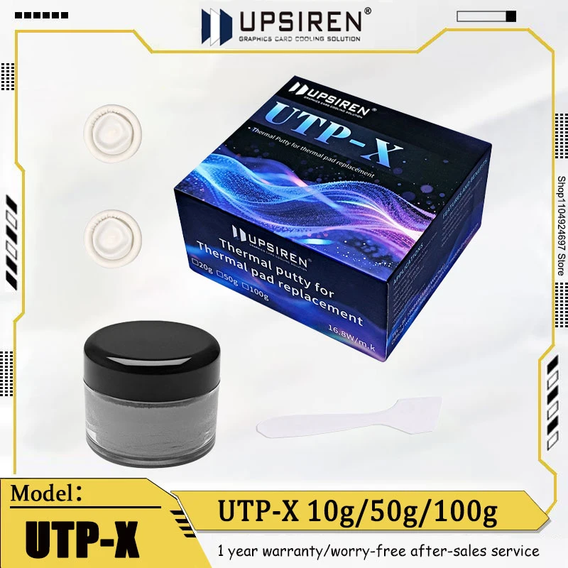 Pâte thermique ultra-performante UPSIREN UTP-X 16,8 W/mK pour processeur VGA GPU IC, refroidissement rapide, dissipateur thermique, graisse silicone pour refroidissement CPU