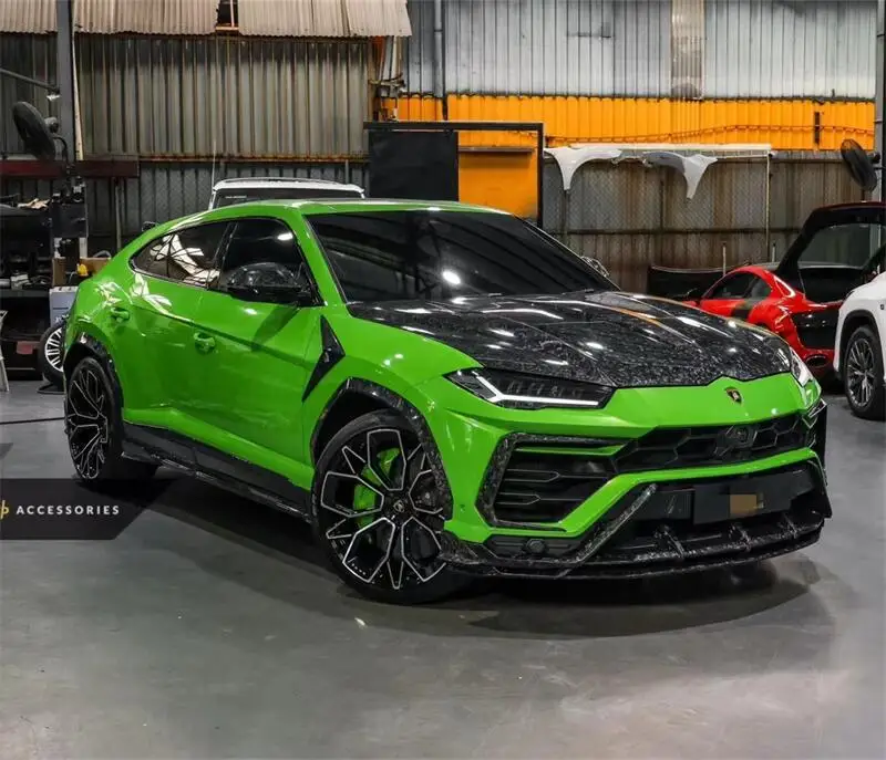 

Для Lamborghini URUS Обновление TC Стиль Углеродное волокно Передний бампер Боковые юбки Задний бампер Крылья Капот Спойлер Комплект кузова