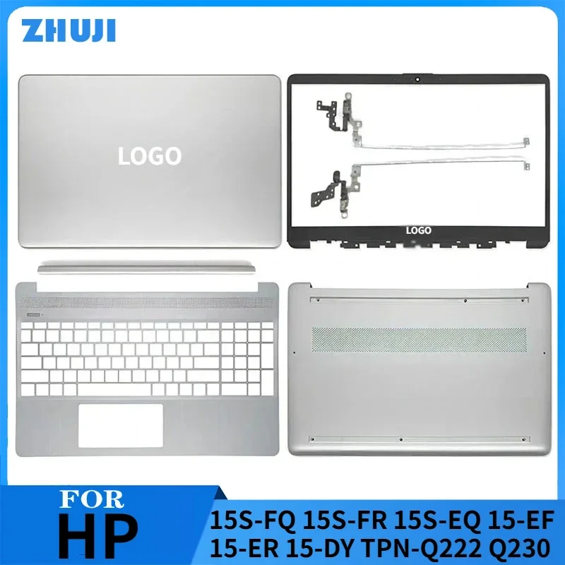 

New For HP 15S-FQ 15S-FR 15S-EQ 15-EF 15-ER 15-DY TPN-Q222 TPN-Q230 LCD Back Cover Bezel Palmrest Botttom Case Hingecover Silver