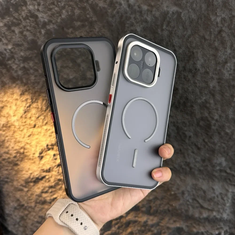 Luxury Aluminium Alloy Frame Frosted Clear Magnetic Case For Xiaomi Mi 17T 17T Pro Magnetic Snap Buckle Shockproof Protect Cover